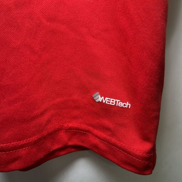 Coca Cola On Tour Web Tech Polo Shirt Mens Size XL Red White Logo Golf Uniform - Picture 5 of 9